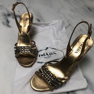 Prada Metallic Calzature Donna Wedges